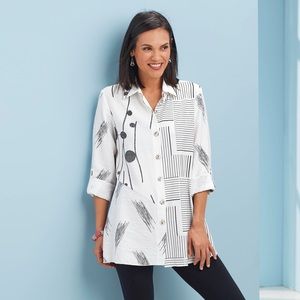 North Style mixed pattern tunic